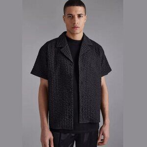Boohoo Men's Short Sleeve Boxy Extreme Texture Shirt - L